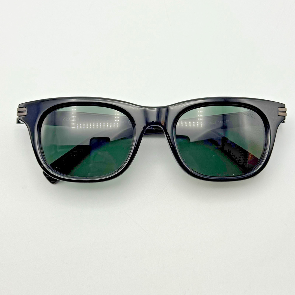 Ermenegildo Zegna Sunglasses EZ0281-F 01R Black Frame Green Polarized Asian Fit